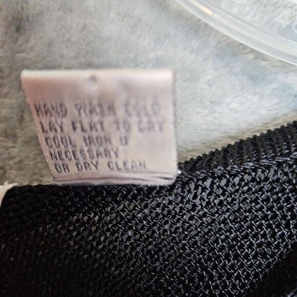 Jacobson's Black Tank Top Lg Mesh Semi Sheer stretch rayon nylon - Picture 4 of 11